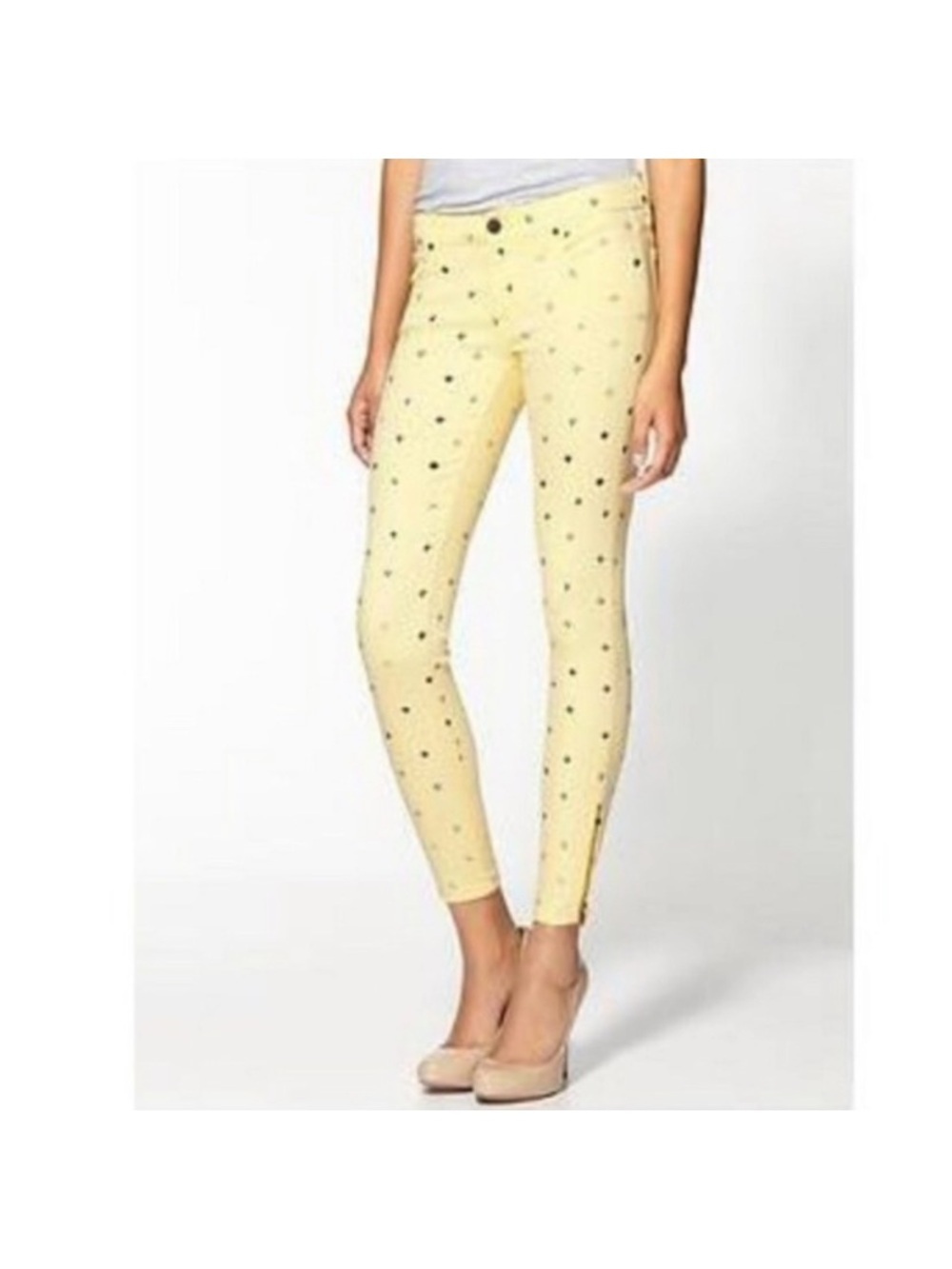 Mother The Looker Ankle Zip Fleur de Love Printed Lemon Meringue Jeans Sie 10